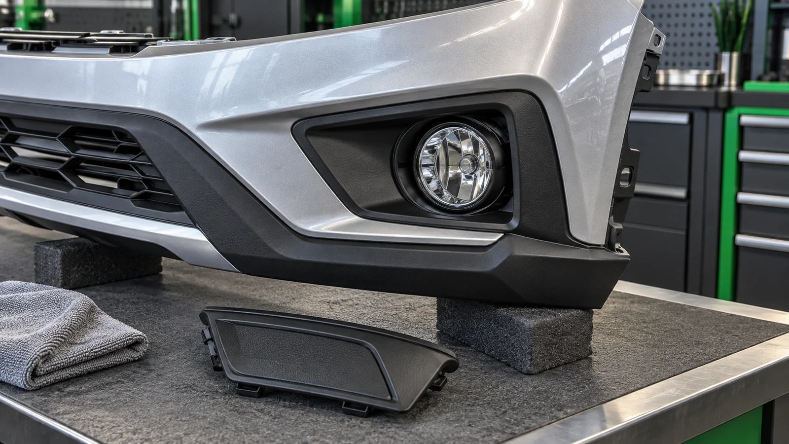 Установка передних противотуманных фар Lada Vesta