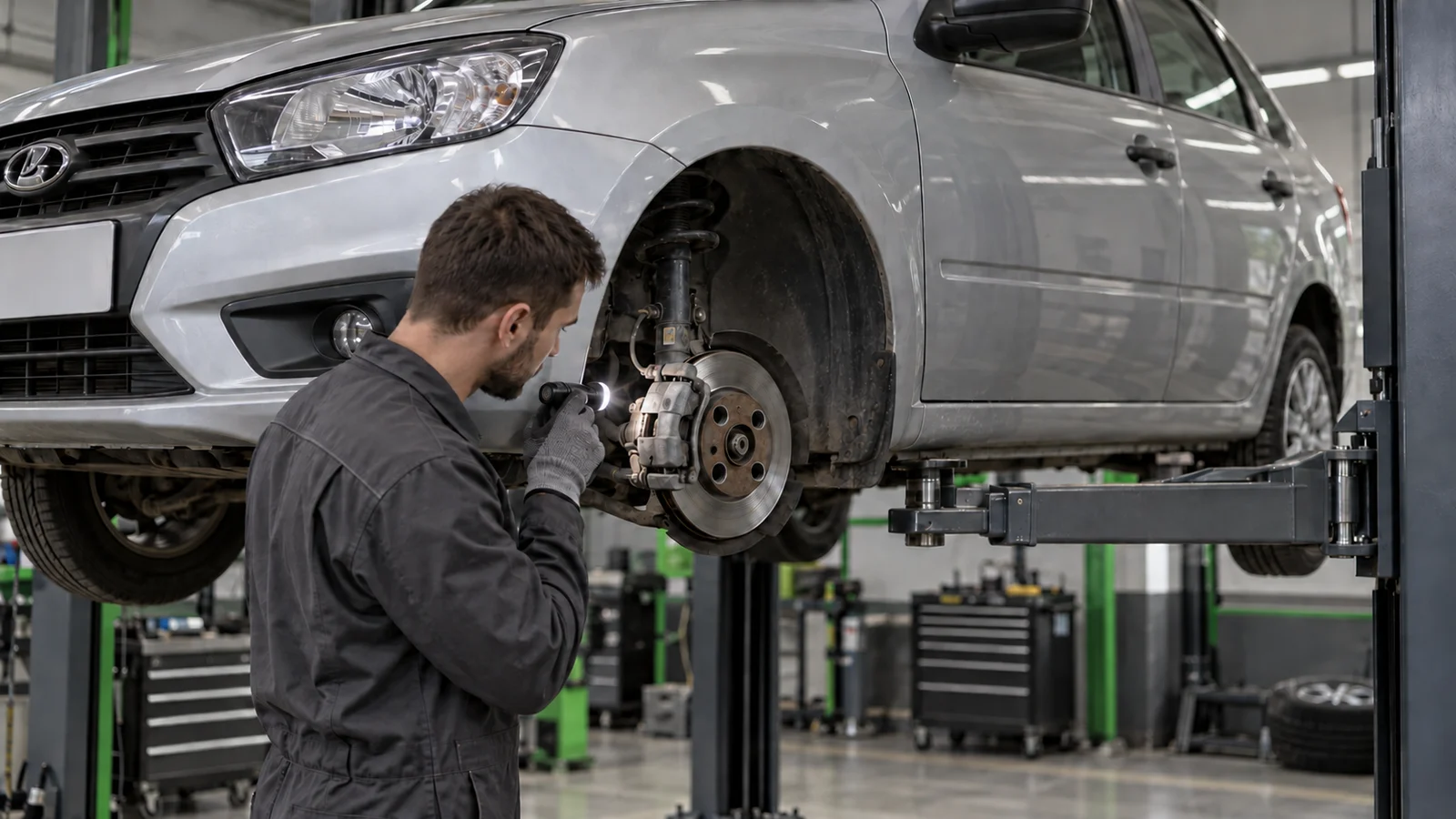 Скрипят тормоза на Lada Granta