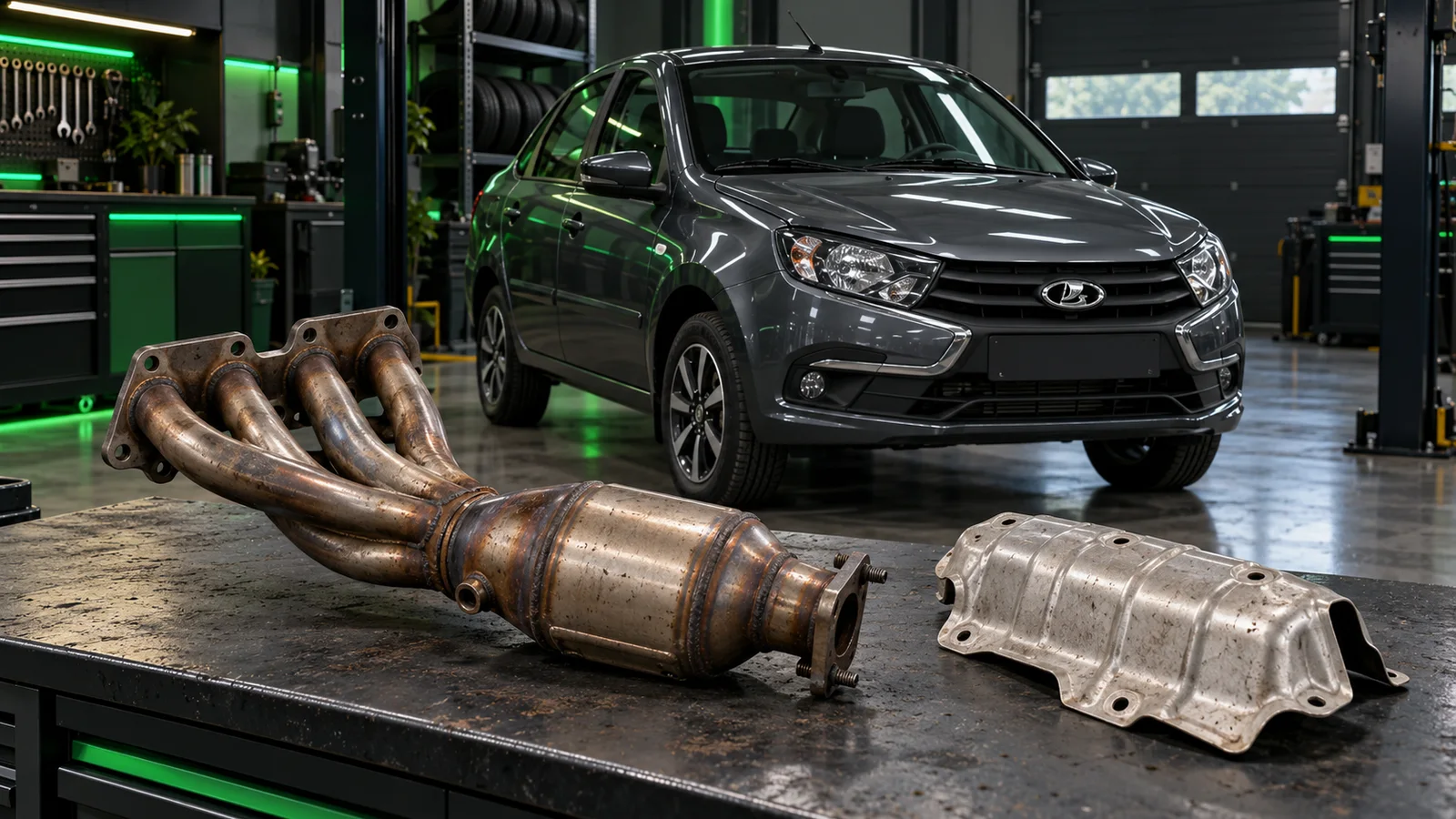 Выпускной коллектор Lada Granta
