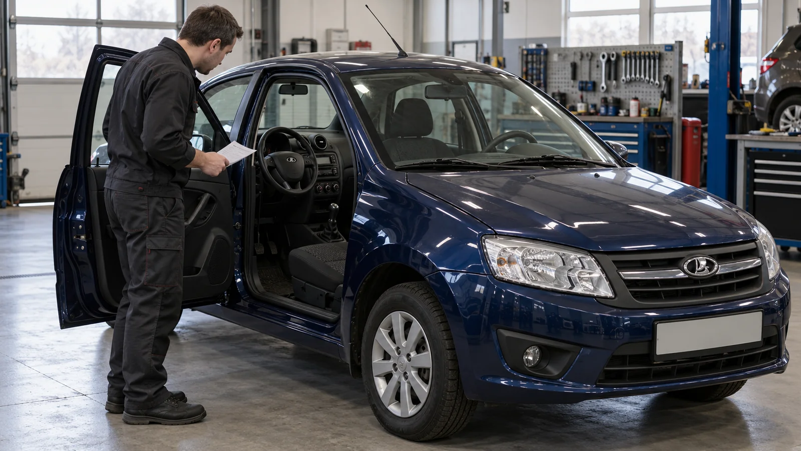 Как определить тип коробки передач Lada Granta