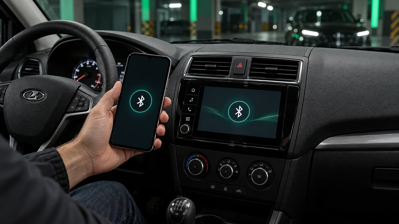 Подключение телефона по Bluetooth на Lada Granta