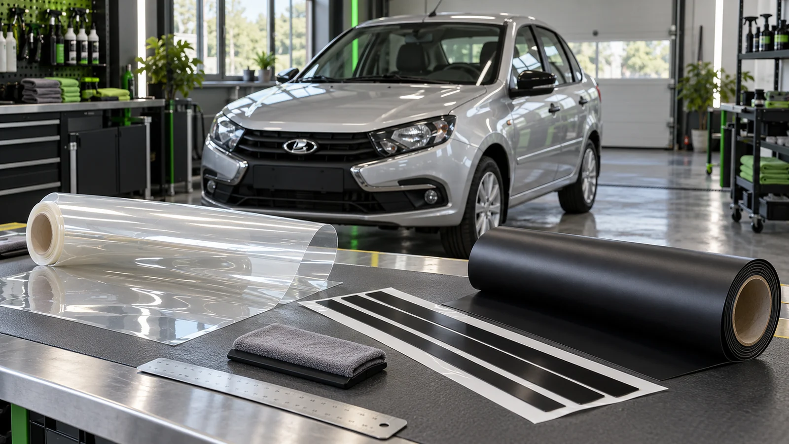 Защитная плёнка и антихром для Lada Granta