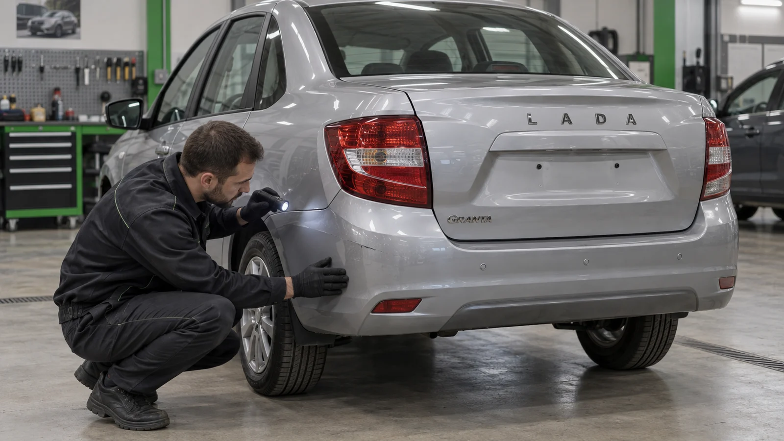 Задний бампер Lada Granta
