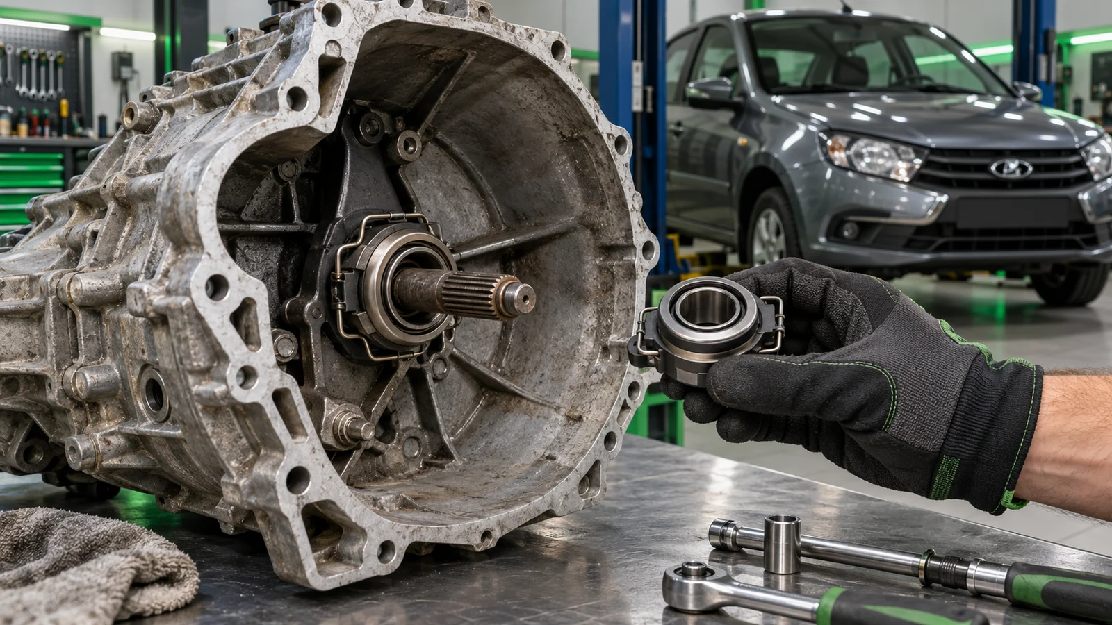 Замена выжимного подшипника на Lada Granta