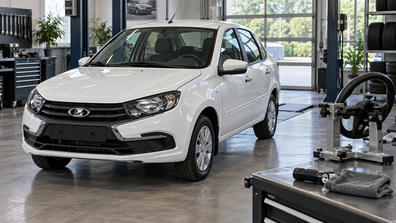 Руль Lada Granta не возвращается после поворота