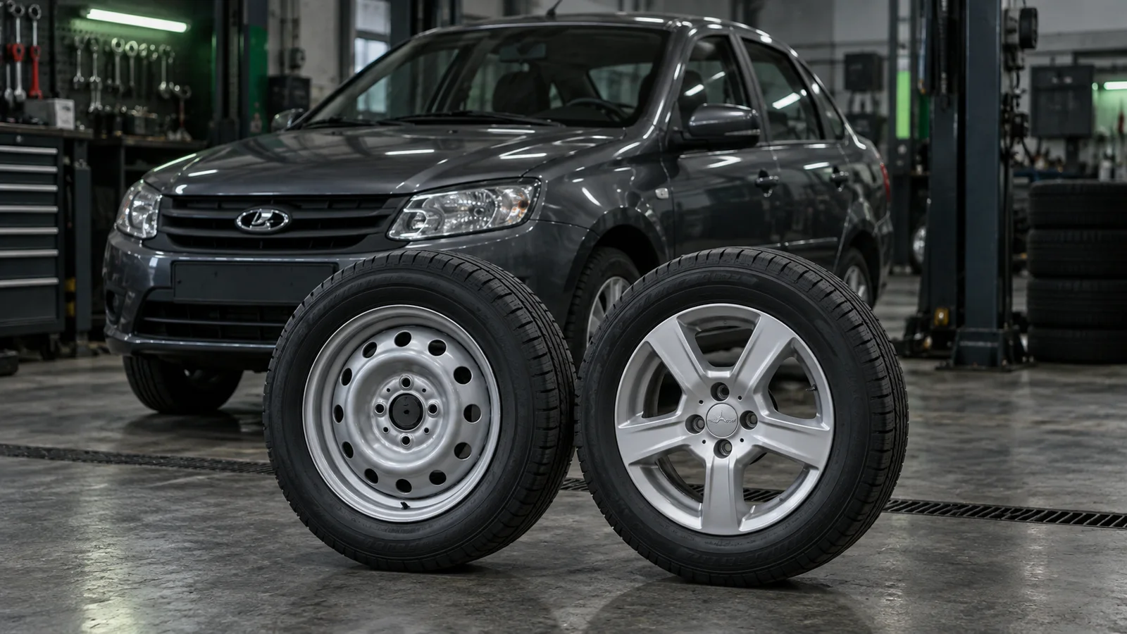 Шины и диски на Lada Granta