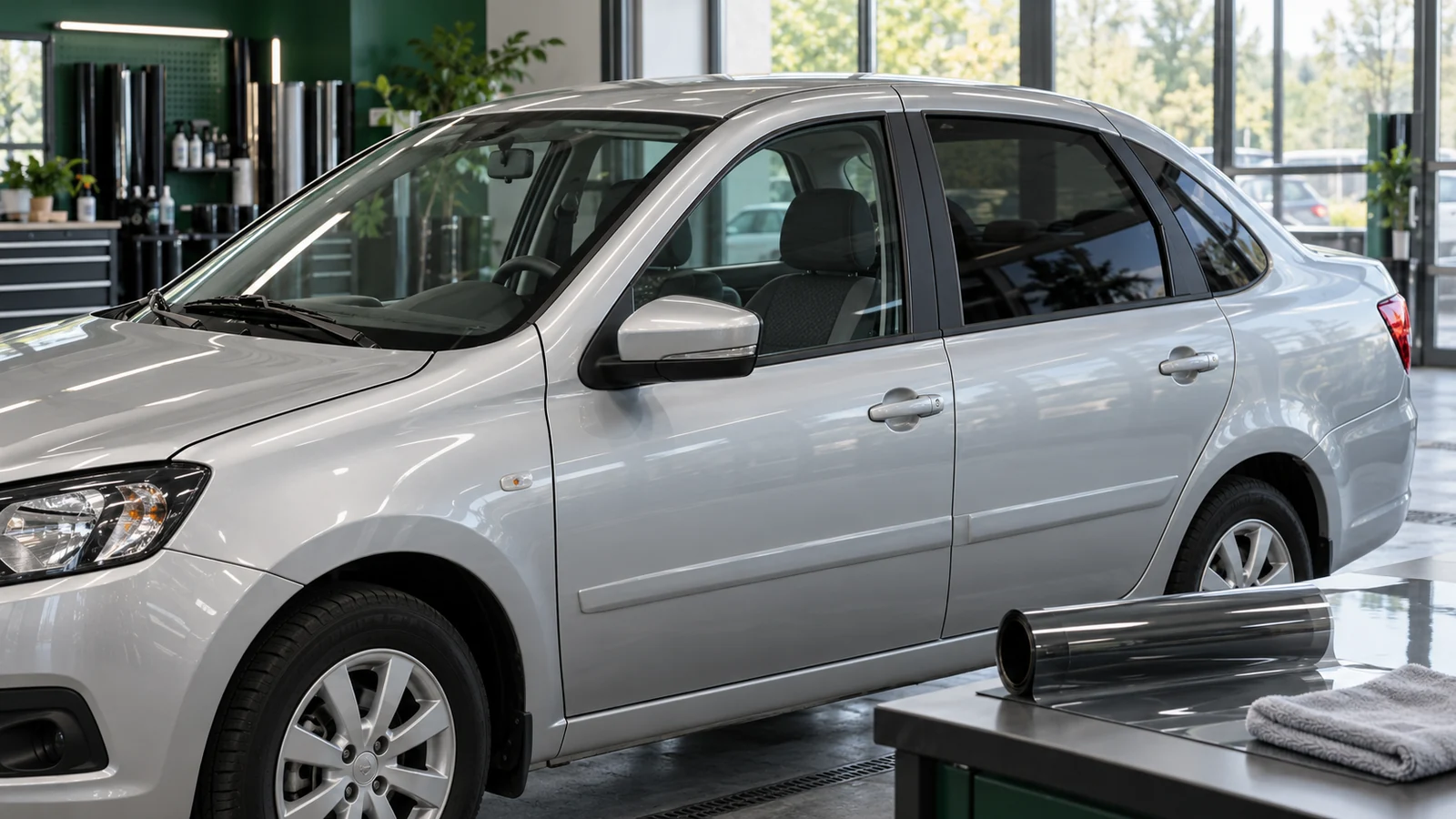 Тонировка стёкол Lada Granta