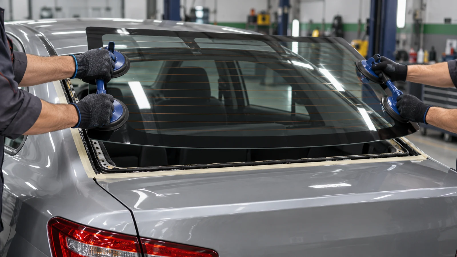 Замена заднего стекла Lada Vesta