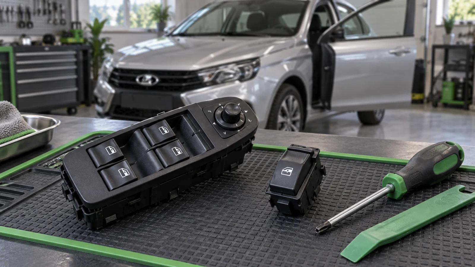 Кнопки стеклоподъёмников Lada Vesta