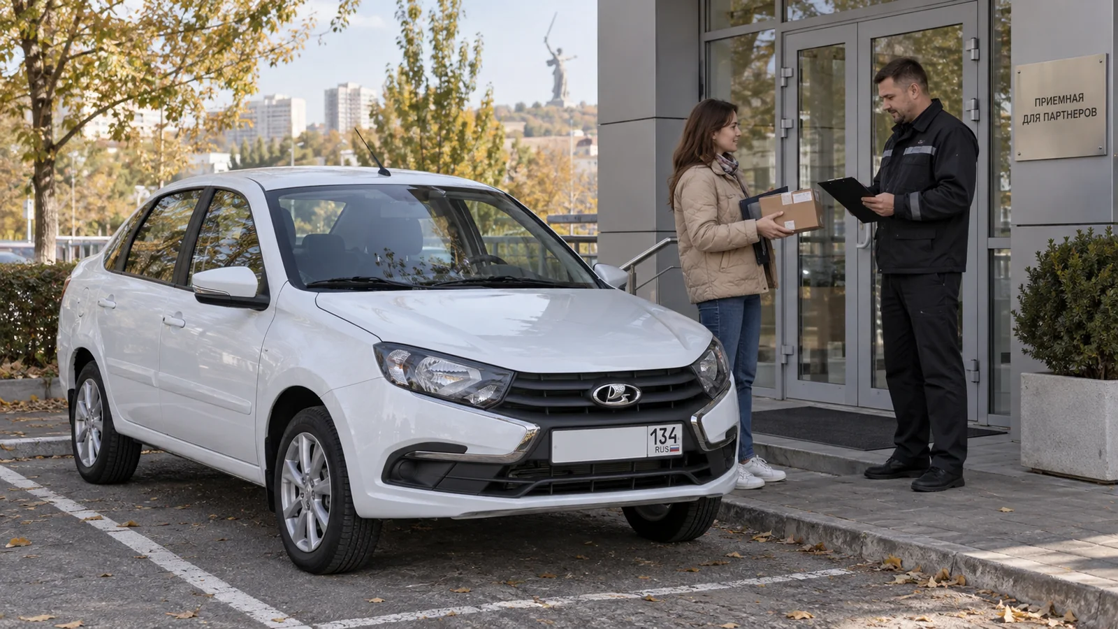 Работа курьером на своём автомобиле Лада Гранта в Волгограде