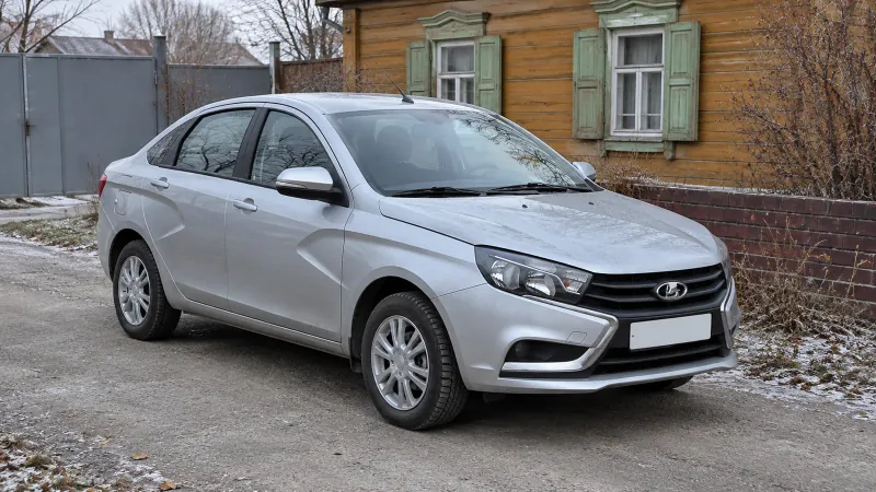 Продать серебристую Ладу Весту 2018 года в Омске